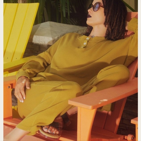 Back Beat Co. Pants & Jumpsuits Set Back Beat Waffle